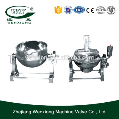 Inclined Stainless steel Jacketed kettle with agitator(jacket pot,steam cooker ,food machine)